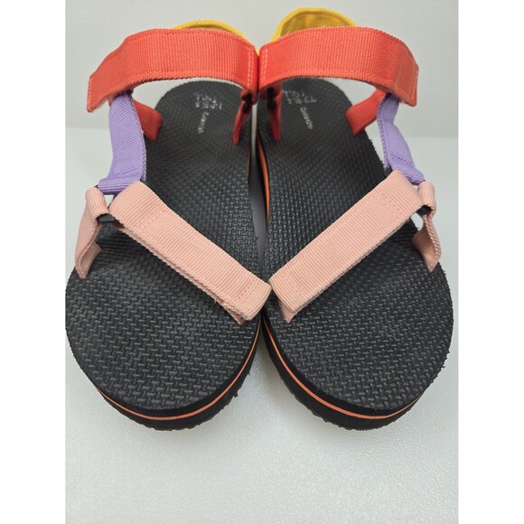 Time and Tru Platform Nature Multi Color Pastel Sandals Rainbow Women's  Size 9 - Picture 6 of 12